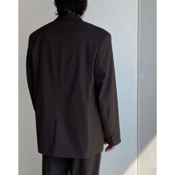 Oak + Fort NWT Relaxed Fit Oversized Blazer Dark Brown Size XS - Picture 2 of 8